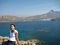 View from top of Imeri Gramvousa - Balos lagoon